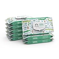 Amazon Brand - Mama Bear Fragrance Free Flushable Toddler Toilet Wipes, 336 Count (8 Packs of 42)