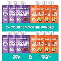 Designer Wellness Protein Smoothies Tropical Fruit and Miixed Berry Bundle