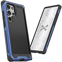 Ghostek Atomic Slim Galaxy S24 Ultra Case with Real Aramid Back, Shockproof Military Grade Aluminum Bumper, Wireless Charging Compatible Phone Cover Designed for 2024 Samsung S24 Ultra (6.8