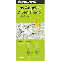 Rand McNally Los Angeles & San Diego, CA Regional Map (Green Cover)