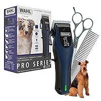 Power Pro Lithium Ion Rechargeable Cord Cordless Dog Grooming Kit - Heavy Duty Cordless Electric Dog Clippers for Grooming The Thickest Coats - Model 3024675