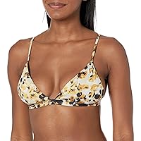 HUGO Women's Standard Modern Camo Print Triangle Bikini Top