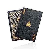 Diamond Waterproof Black Playing Cards, Poker Cards, HD, Deck of Cards (Sliver Skull)