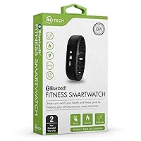 iN TECH - Bluetooth Smart Fitness Watch Bracelet Wristband Monitors Health, Pedometer, Calories Burned, Distance, Sleep, Touch Screen Display, Compatible Pairing with iOs and Android 2 Year Warranty