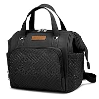 Black Diaper Bag Small Backpack,Waterproof Multi-Function Newborn Baby Stylish Mini Tote Maternity Bags Travel Backpacks with Insulated Pockets, Black