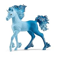 Schleich bayala New 2023, Unicorn Toys for Girls and Boys, Elementa Water Flame Baby Unicorn Toy Figurine, Ages 5+