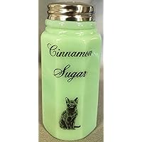 Cinnamon Sugar Shaker - Paneled - Mosser - American Made (Jade w/Black Cat)
