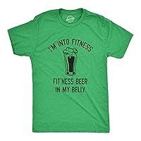 Mens Im Into Fitness Fitting This Beer in My Belly T Shirt Funny Drinking Tee