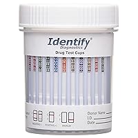 5 Pack Identify Diagnostics 12 Panel Drug Test Cup with BUP - Testing Instantly for 12 Different Drugs THC50, COC, OXY, MDMA, BUP, MOP, AMP, BAR, BZO, MET, MTD, PCP ID-CP12-BUP (5)