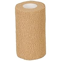 Medline Self-Adherent Cohesive Wrap Bandage with Latex, 6