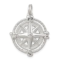 Jewelry Essentials Sterling Silver Compass Charm