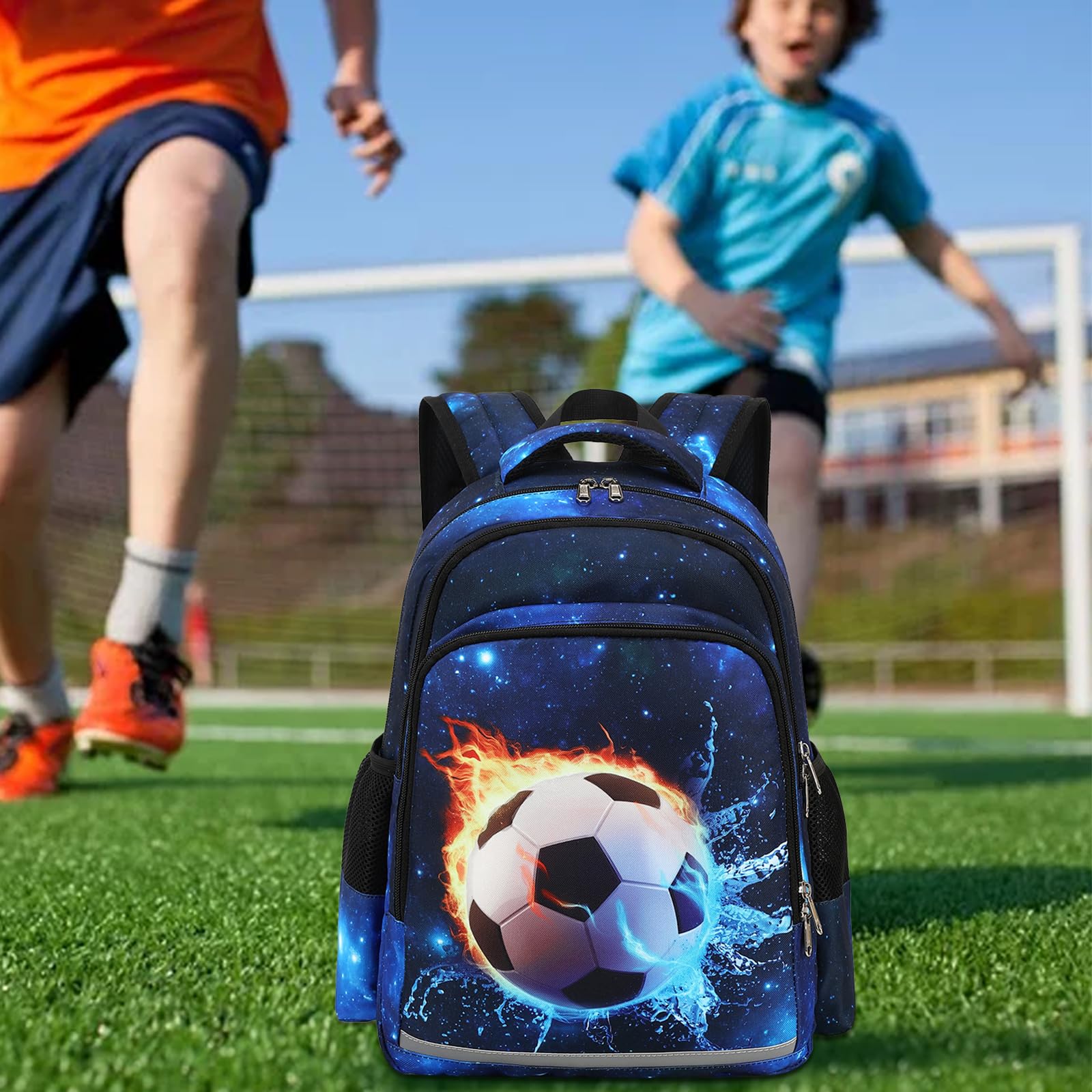 CAMTOP Soccer Backpack for School Kids Boys Backpacks Preschool Kindergarten Elementary Football Bookbag(Age 3-8 Years)
