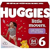 Huggies Little Movers Baby Diapers, Size 6 (35+ lbs), 84 Ct