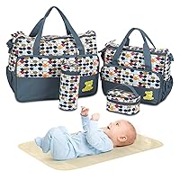 5PCS Diaper Bag Tote Set - Baby Bags for Mom