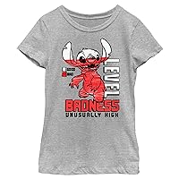 Disney Little, Big Lilo & Stitch Badness Level Girls Short Sleeve Tee Shirt
