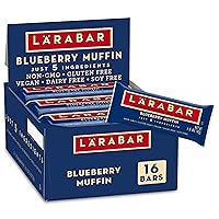 LÄRABAR Bluberry Muffin, Gluten Free Vegan Fruit & Nut Bar, 16 Ct