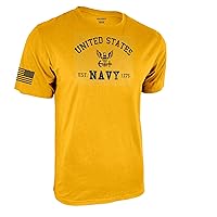 Icon Sports Mens U.S. Navy Graphic Logo Short Sleeve Cotton T-Shirt