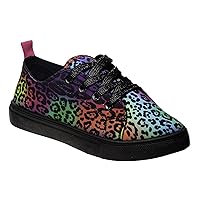 Josmo Girl's Canvas Low Top Sneaker Slip on Lace-up Tennis (Little Big Kid)