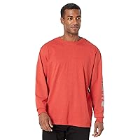 Carhatt Mens Loose Fit Heavyweight LongSleeve Logo Sleeve Graphic TShirt