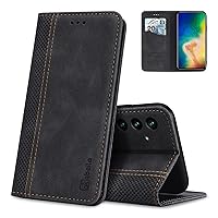 Case for Sony Xperia 1 V Premium PU Leather Flip Wallet Case with Magnetic Closure Kickstand Card Slots Folio Mobile Phone Case Cover Protective Case Black