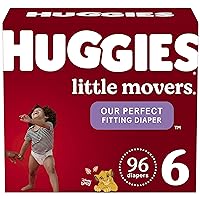 Baby Diapers Size 6 (96 Count) (35+ lbs), Huggies Little Movers, 48 Count (Pack of 2)