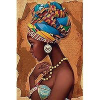 500 Piece Jigsaw Puzzles for Adults,FeaturesAfrican American Girl Art,Family Jigsaw Puzzle Challenging Games Stress Relieving Puzzles Unique Home Decor and Gifts