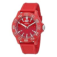 Nautica Men's NAPWVF305 Wavemakers Red Wheat PU Fiber Strap Watch