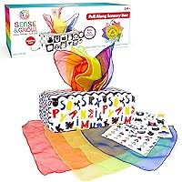 Creative Kids Pull Along Sensory Box Montessori Edition - High-Contrast Black and White First Colors Plush Tissue Box 5M+