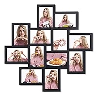 SONGMICS 4x6 Collage Picture Frames, 12-Pack Picture Frames Collage for Wall Decor, Black Photo Collage Frame, Multi Picture Frame Set with Glass Front, Assembly Required