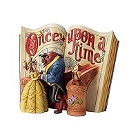 Enesco Disney Traditions by Jim Shore Beauty and The Beast Storybook Figurine- Resin Hand Painted Collectible Decorative Figurines Home Decor Collection Sculpture Shelf Statue Office Room Gift, 6 Inch