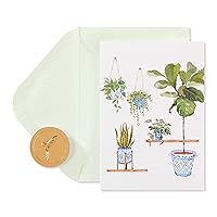Papyrus Blank Cards with Envelopes, Indoor Garden (14-Count)