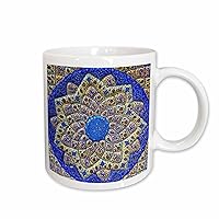 3dRose Ancient Arab Islamic Designs Blue Pottery Madaba Jordan - Mugs (mug_312780_1)