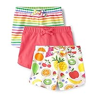 The Children's Place Baby Toddler Girls Pull on Everyday Shorts 3 Pack