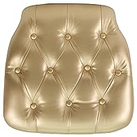 Flash Furniture Louise 20 Pack Hard Gold Tufted Vinyl Chiavari Chair Cushion