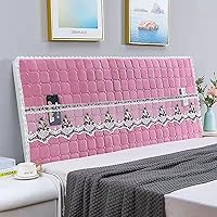 Headboard Soft Leisure Backrest Cushions Headboard Protector Pads with Removable and Washable Cover Headboard Cover Wedge Pillow for Reading Double Bed Backrest Pillow,Pink-15060cm