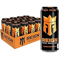 Reign Total Body Fuel, Orange Dreamsicle, Fitness & Performance Drink, 16 Fl Oz (Pack of 12)