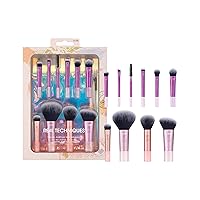 Real Technique 11 Piece Travel Fantasy Mini Brush Set, Travel Size Makeup Brushes For Foundation Eyeshadow, Powder, Blush, Contour, & Concealer, Makeup Bag Included, Gift Set, Cruelty-Free