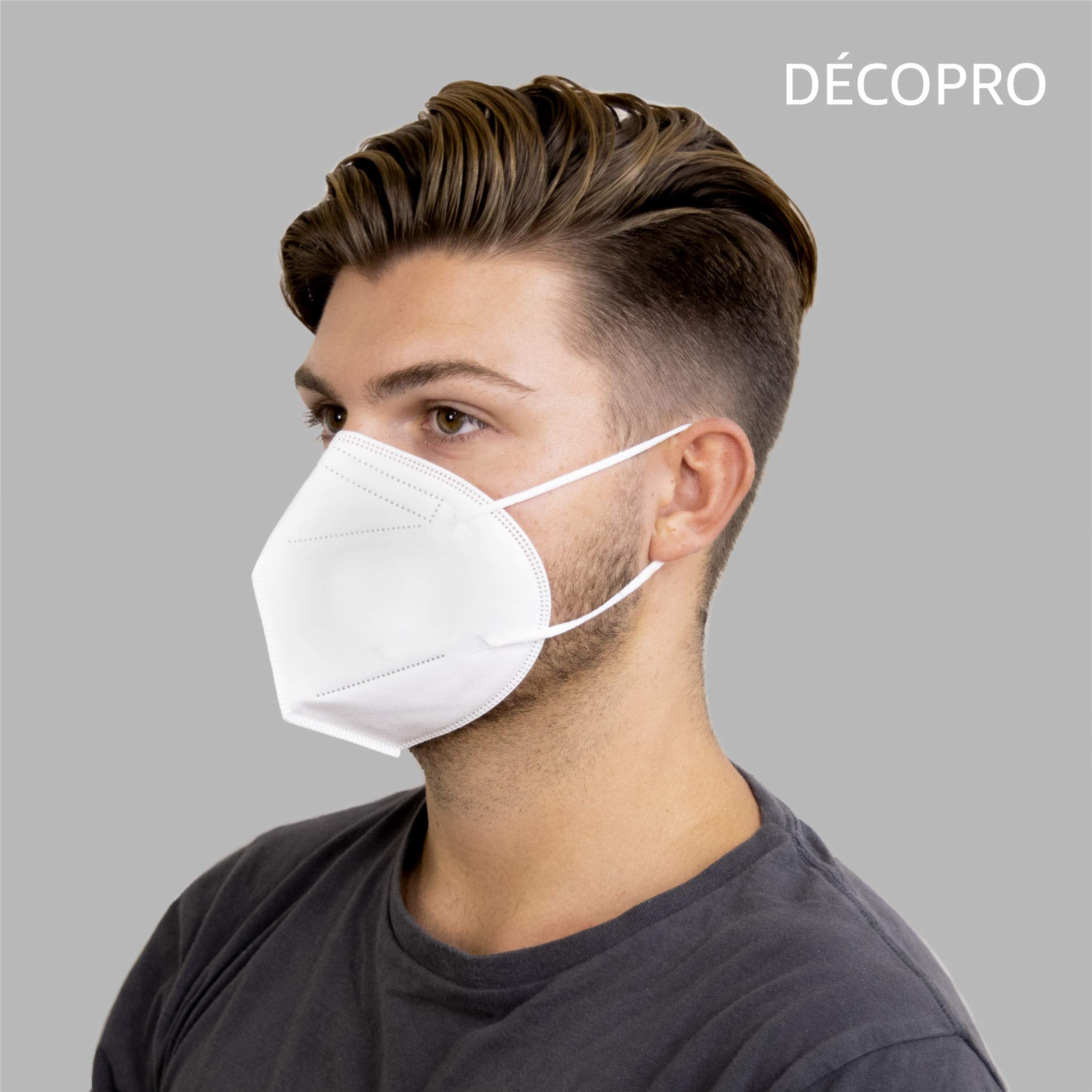 Case of 600 Disposable KN95 Face Mask, Mouth & Nose Safety Protection, 5-Layer Filter Barrier/Manufactured for and Sold Exclusively by DecoPro / KN95c