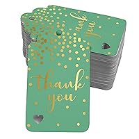 Thankyou Bridal Shower-Baby Shower-Retirement-Wedding-Birthday Bottle Tag Real Gold Foil Favor Hang Tags Pack of 50