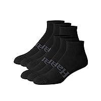 Hanes Men's Originals Supersoft, Cushioned Ankle Socks, Shoe Sizes 6-12, 6-Pairs, Black