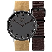 Ice-Watch - CITY Folkestone - Men's (Unisex) wristwatch with leather strap + extra nylon strap - 001360 (Medium)