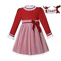 Girl Winter Christmas Red Tulle Big Sister Family Matching Dresses Kids Cute Birthday Party Fancy Clothes