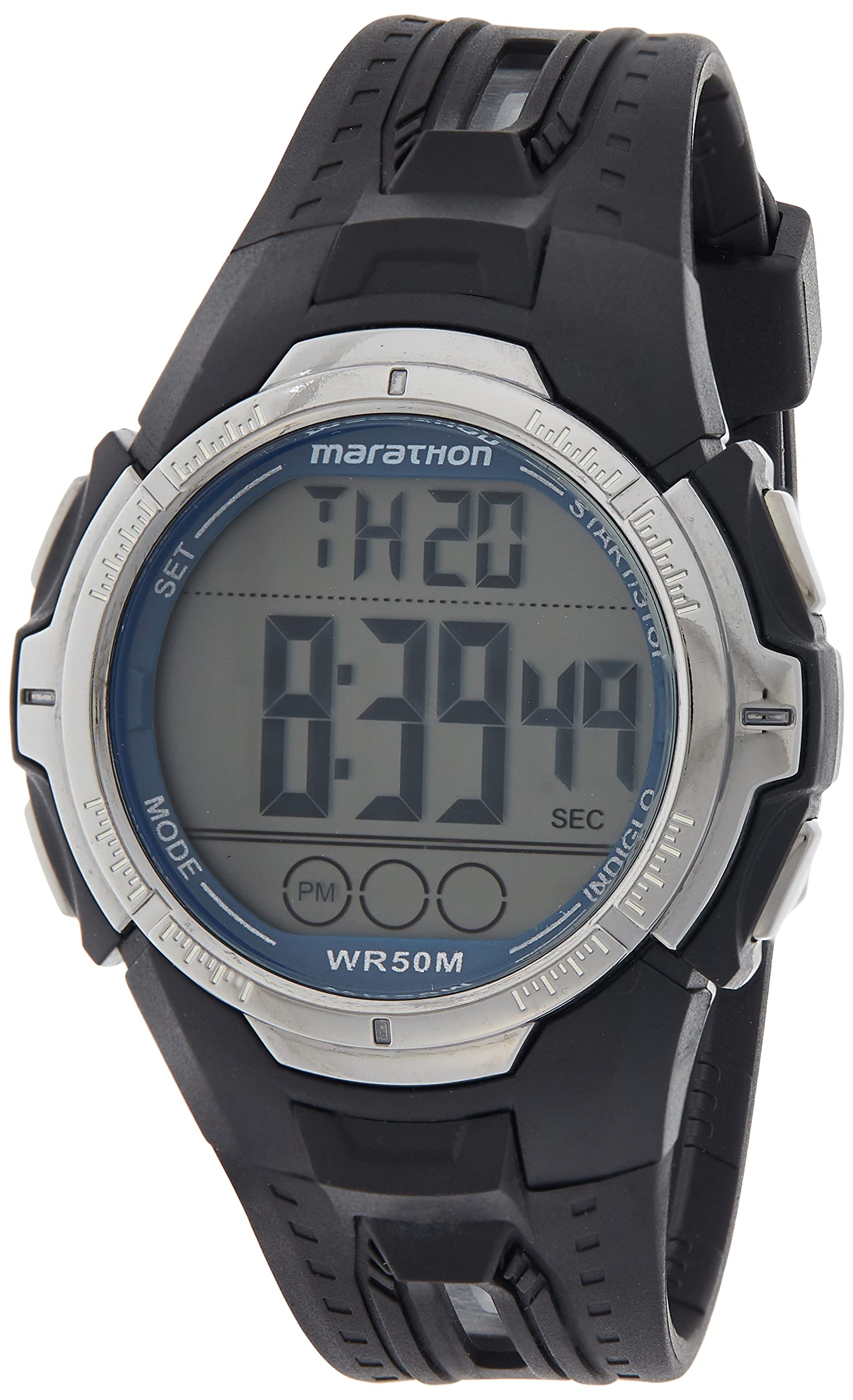 Mua Marathon by Timex Men's T5K359 Digital Full-Size Black/Blue Resin Strap  Watch trên Amazon Mỹ chính hãng 2023 | Giaonhan247