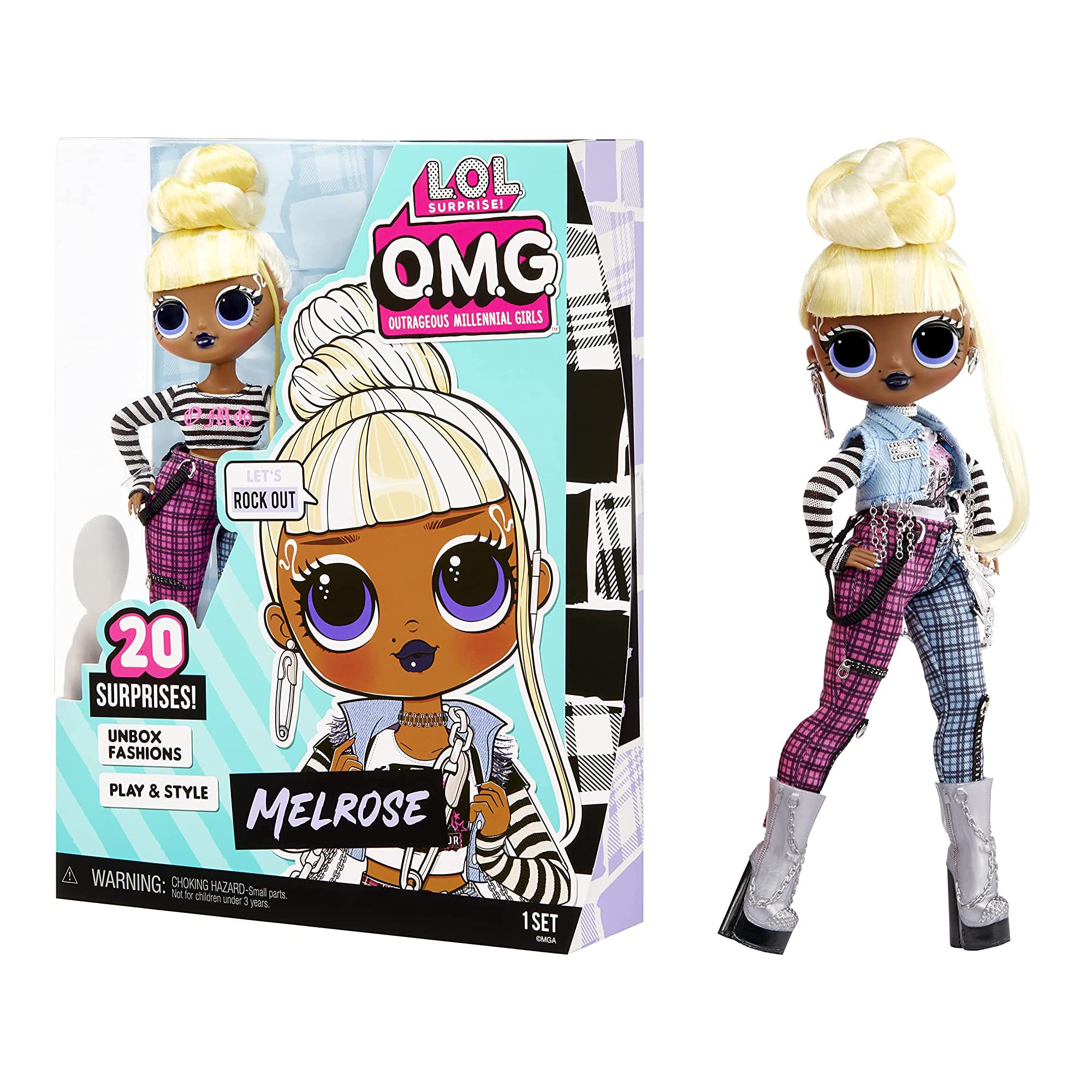 L.O.L. Surprise! OMG Melrose Fashion Doll with 20 Surprises Including Accessories in Stylish Outfit, Holiday Toy Great Gift for Kids Girls Boys Ages 4 5 6+ Years Old & Collectors