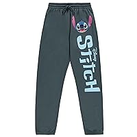 Disney Ladies Lilo and Stitch Joggers - Lilo and Stitch Varsity Athletic Jogger Sweatpants Multi Print Sweatpants