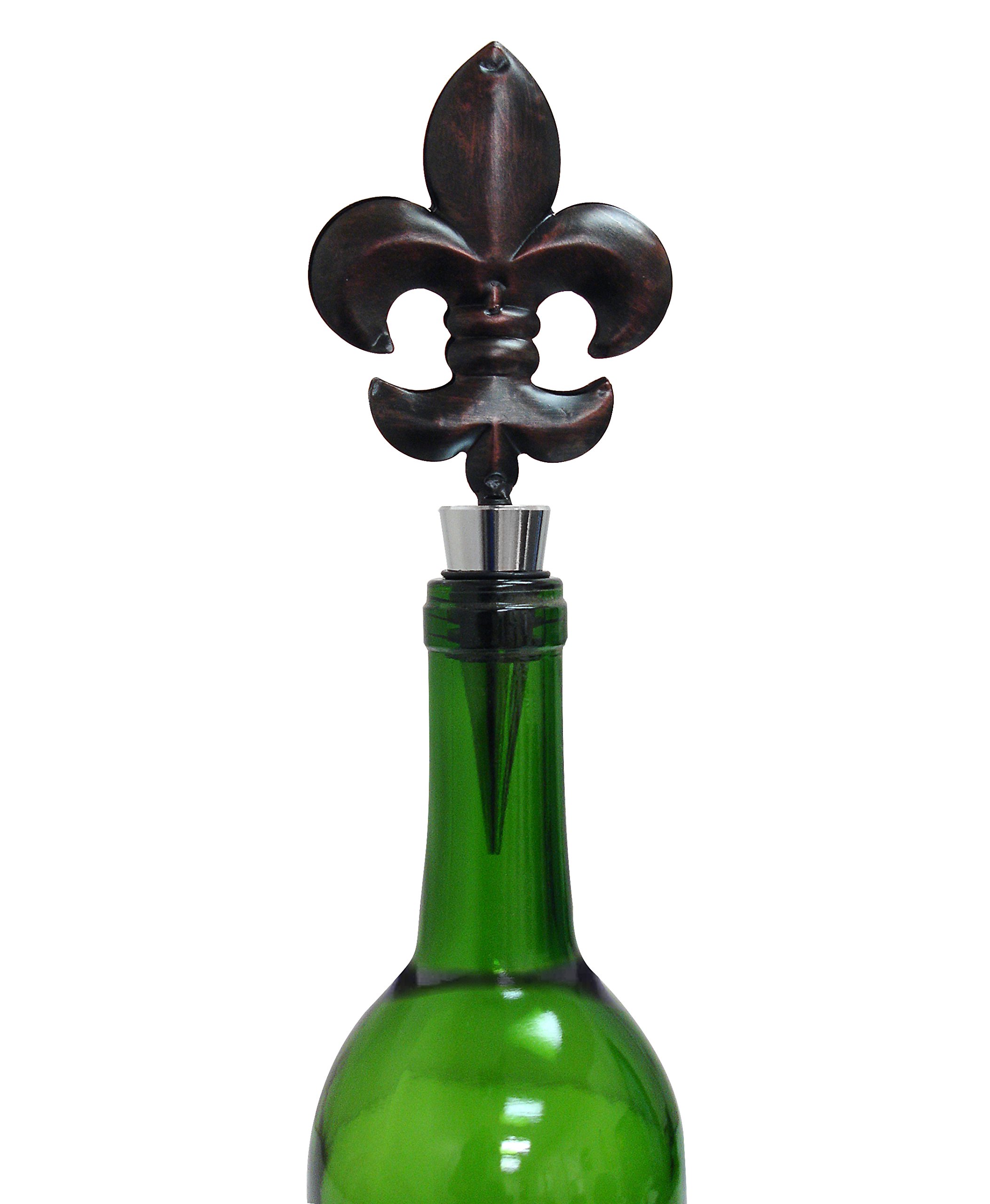 Vinotemp Fleur de Lis Bottle Stopper, Clear, Small, (EP-FDLBS01)