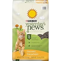 Non Clumping Paper Cat Litter, Unscented Low Tracking Cat Litter - 30 lb. Bag
