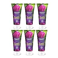 Vaadi Herbals Tulip Oil Control Moisturizer Cream For Face With Green Almonds Extract 12.2 Oz (Pack Of 6 X 60 Ml)