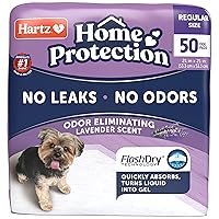 Home Protection Lavender Scented Dog Pads, 50 count, Super Absorbent & Won't Leak, Odor Eliminating