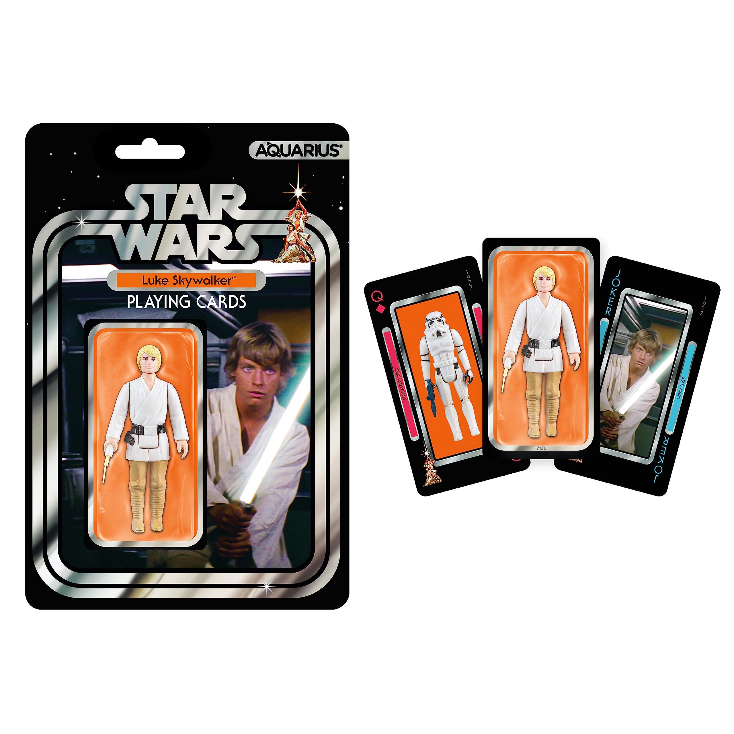 Aquarius Star Wars Luke Skywalker Premium Playing Cards - Luke Skywalker Themed Deck of Cards for Your Favorite Card Games - Officially Licensed Star Wars Merchandise & Collectibles